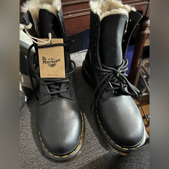 Fur Lined Dr Martens Winter Boots Womens Faux Fur Lined Dr Martin